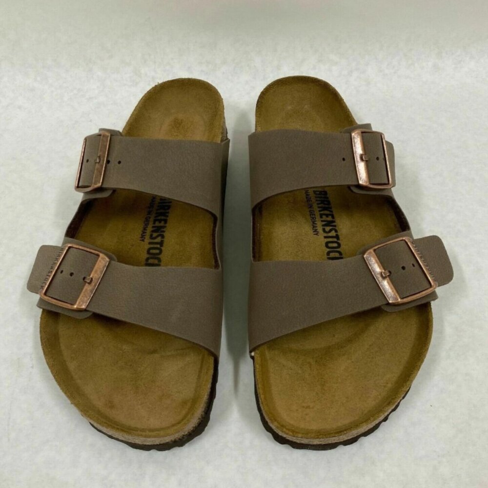 Birkenstock Arizona Mocha Birkibuc Regular Width Sandals